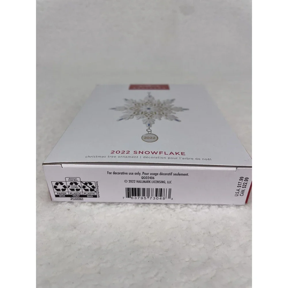 Hallmark‎ Keepsake 2022 Snowflake Ornament NIB